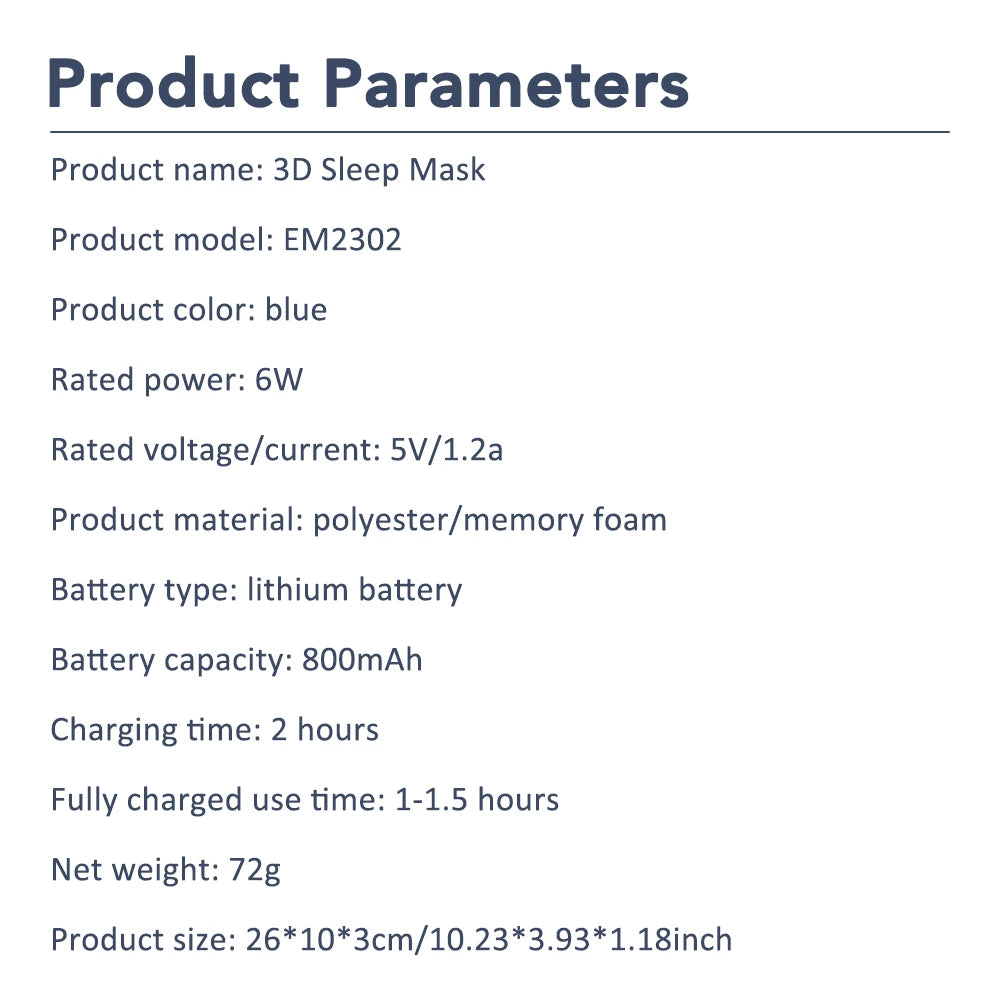 EyeComfort 3D Mask – Vibration & Heat Therapy for eyes